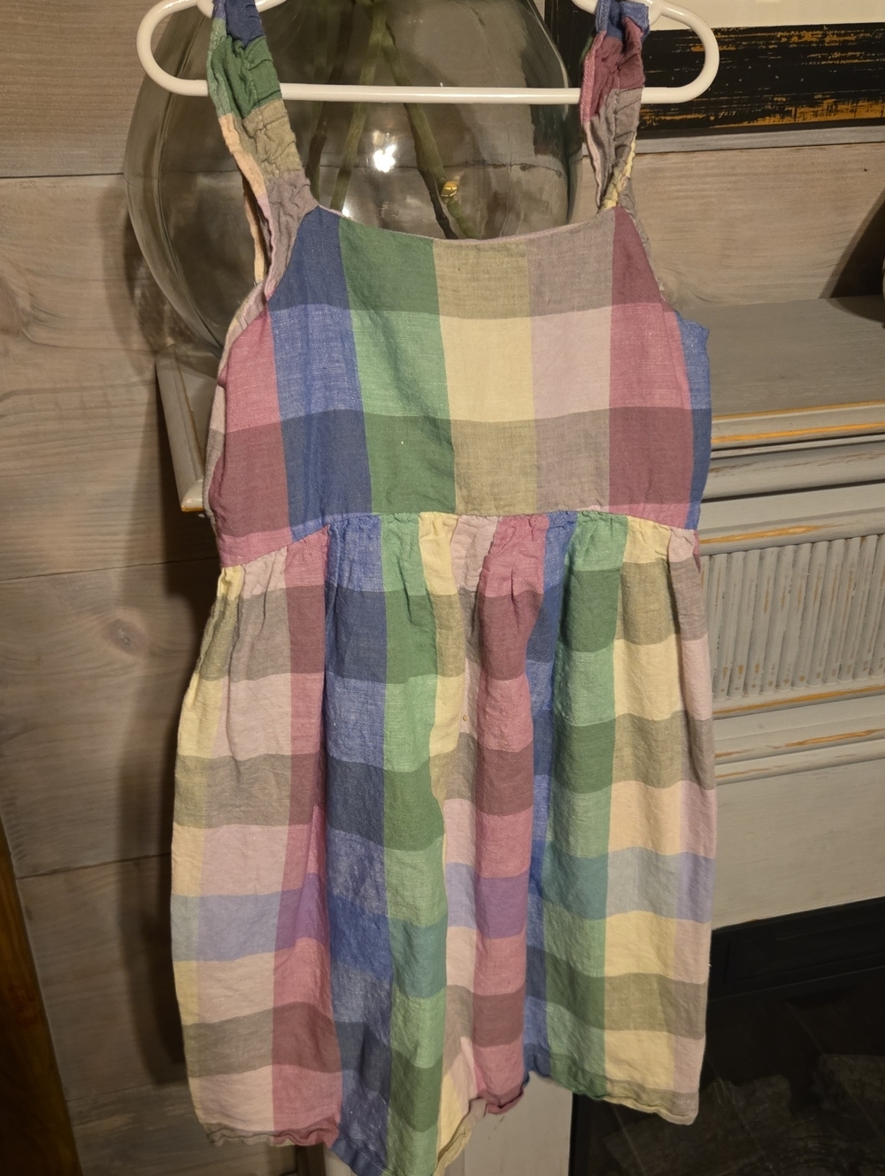 GAP Girls Pastel Plaid Sundress in Pink, Green, Blue, Yellow, Cream